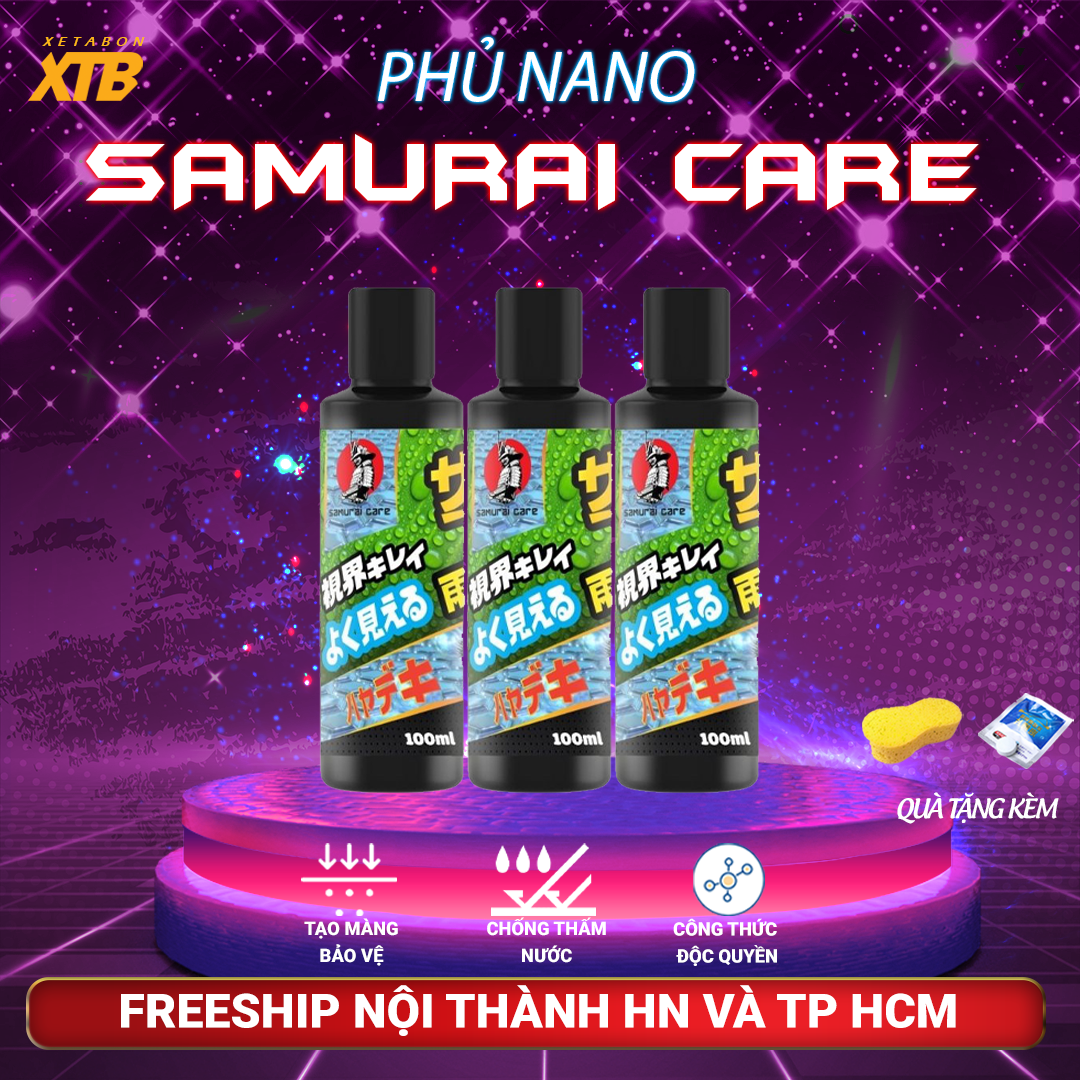 Chai xịt phủ nano kính ô tô Sumurai Care - Chống nước cho kính ô tô - Nano xịt kính chống bám nước mưa