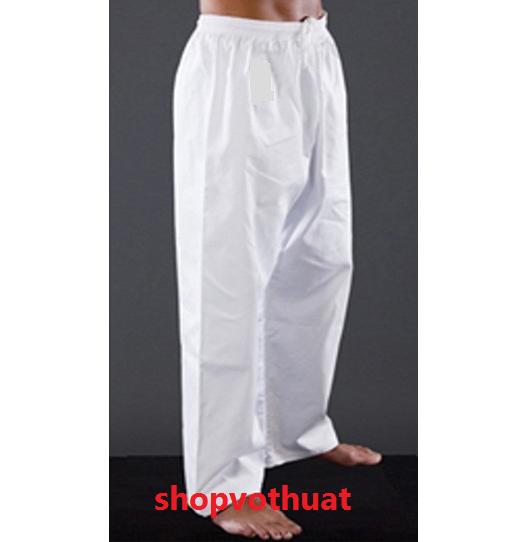 Quần trắng Karate vải kaki  -  quần taekwondo trắng vải kaki