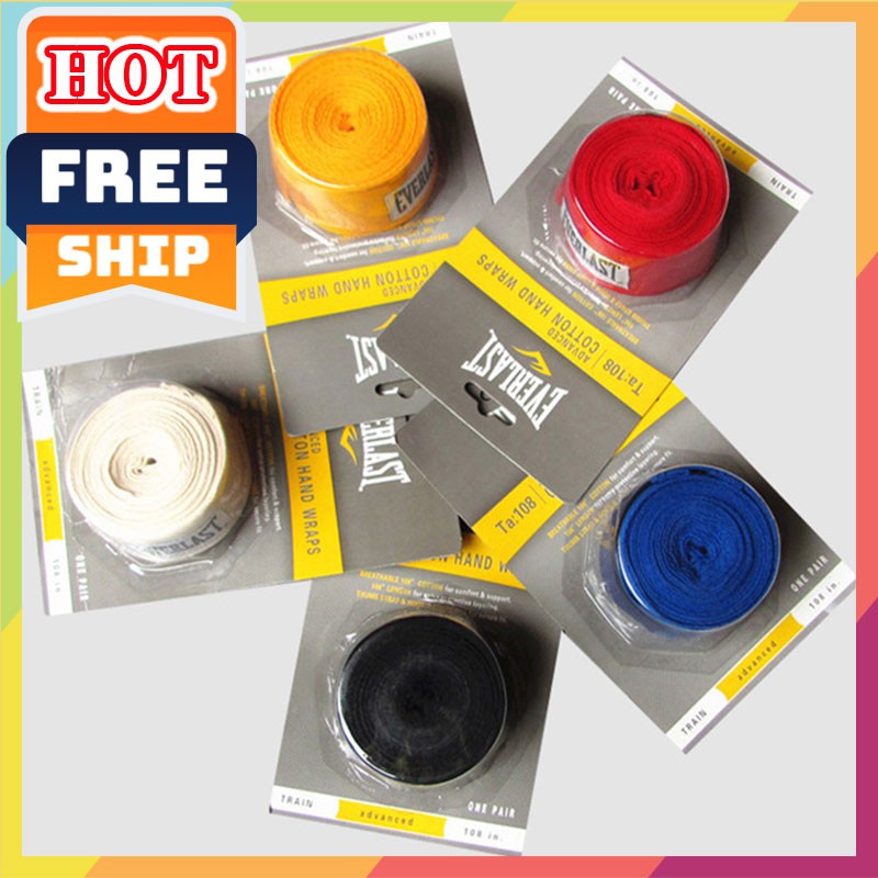 Freeship🎁 băng tay boxing everlast 2,75m ⚡giá rẻ⚡ băng quấn tay boxing