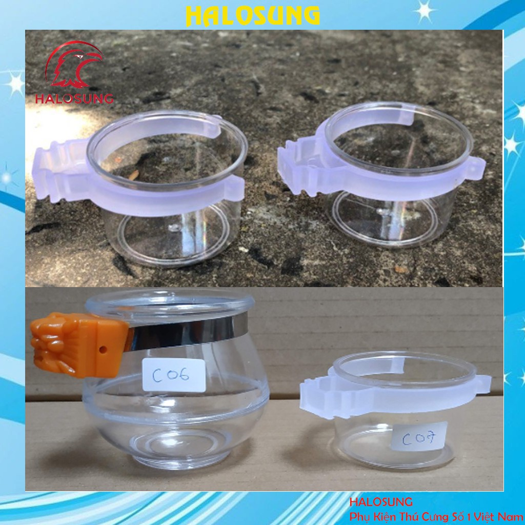 Cóng nhựa quai trắng dành cho chim giá rẻ PK08