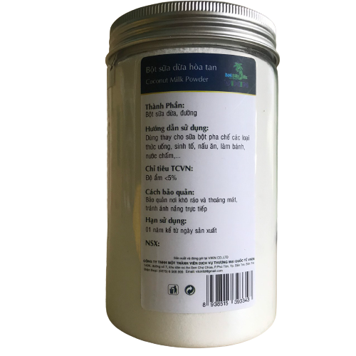 1 kg Bột Sữa Dừa(Cốt Dừa)Nguyên Chất,Không Đường, Dùng Để Nấu Ăn,Pha Chế Sinh Tố, Đồ uống,Hạn Sử dụng 12 tháng