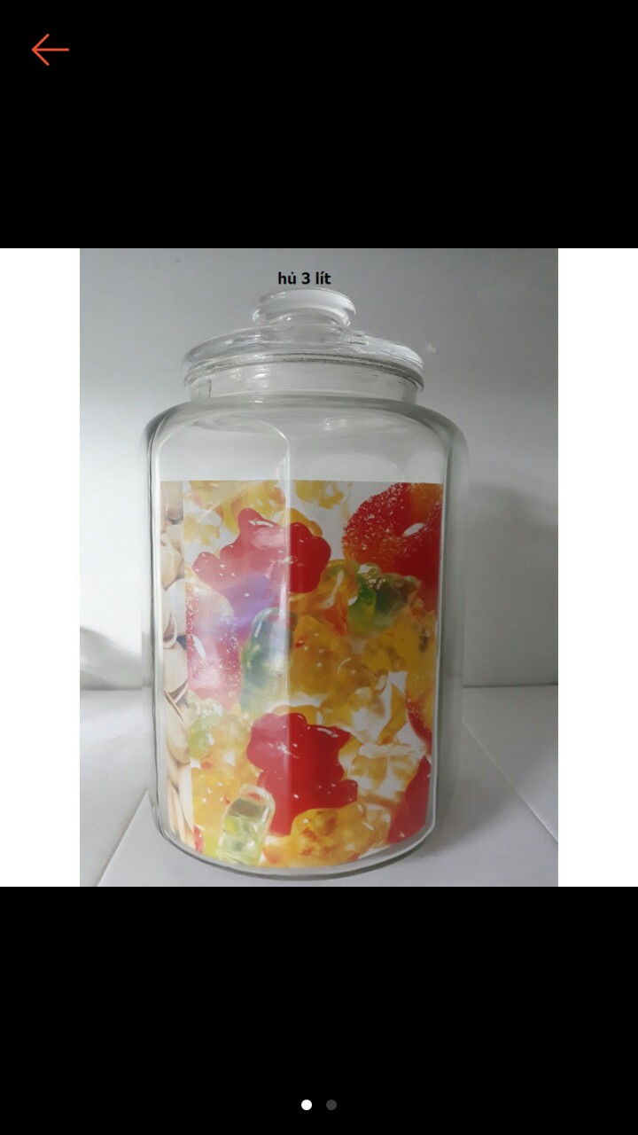 Hủ thủy tinh  bát giác 2000ml- 1500ml