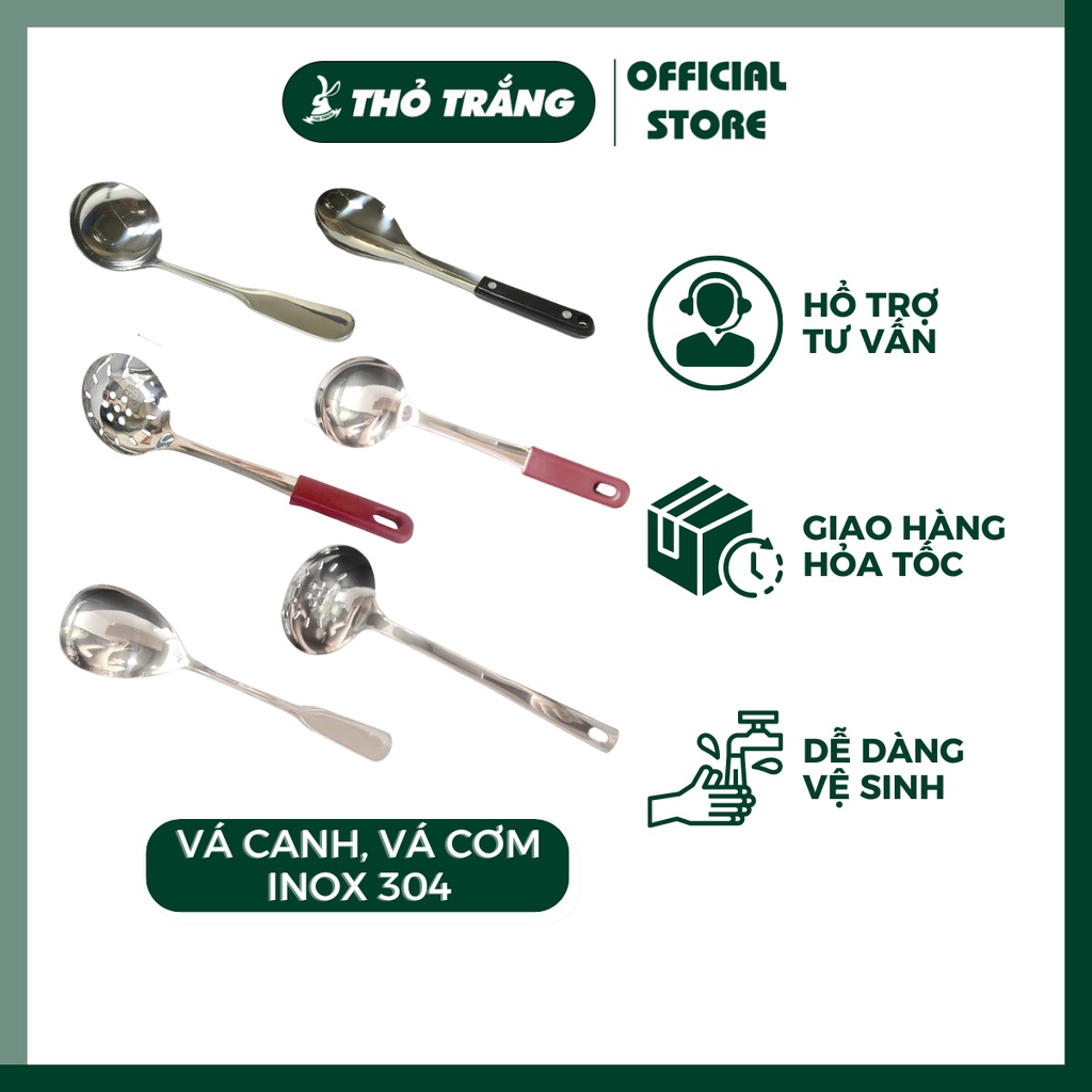 Vá canh vá cơm inox 304 cao cấp không gỉ