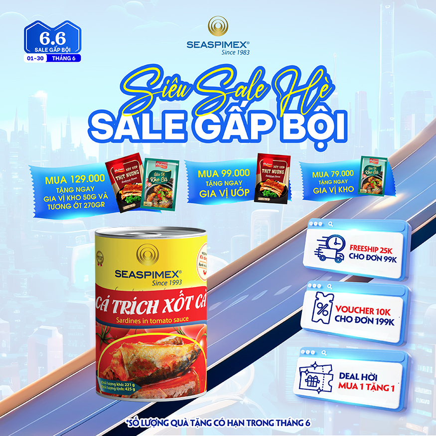 Cá Trích Xốt Cà SEASPIMEX 425gr