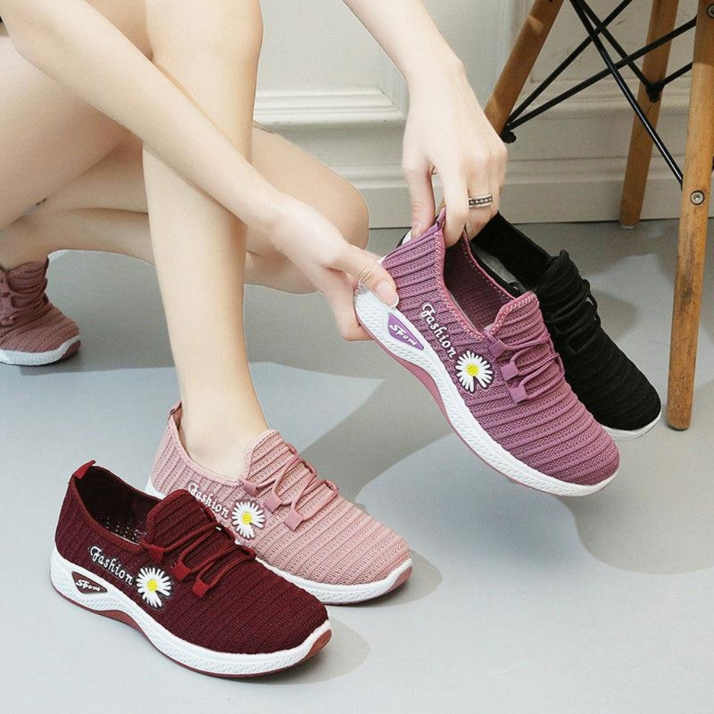 Giày thể thao hoa cúc fashion giày đi bộ tập gym