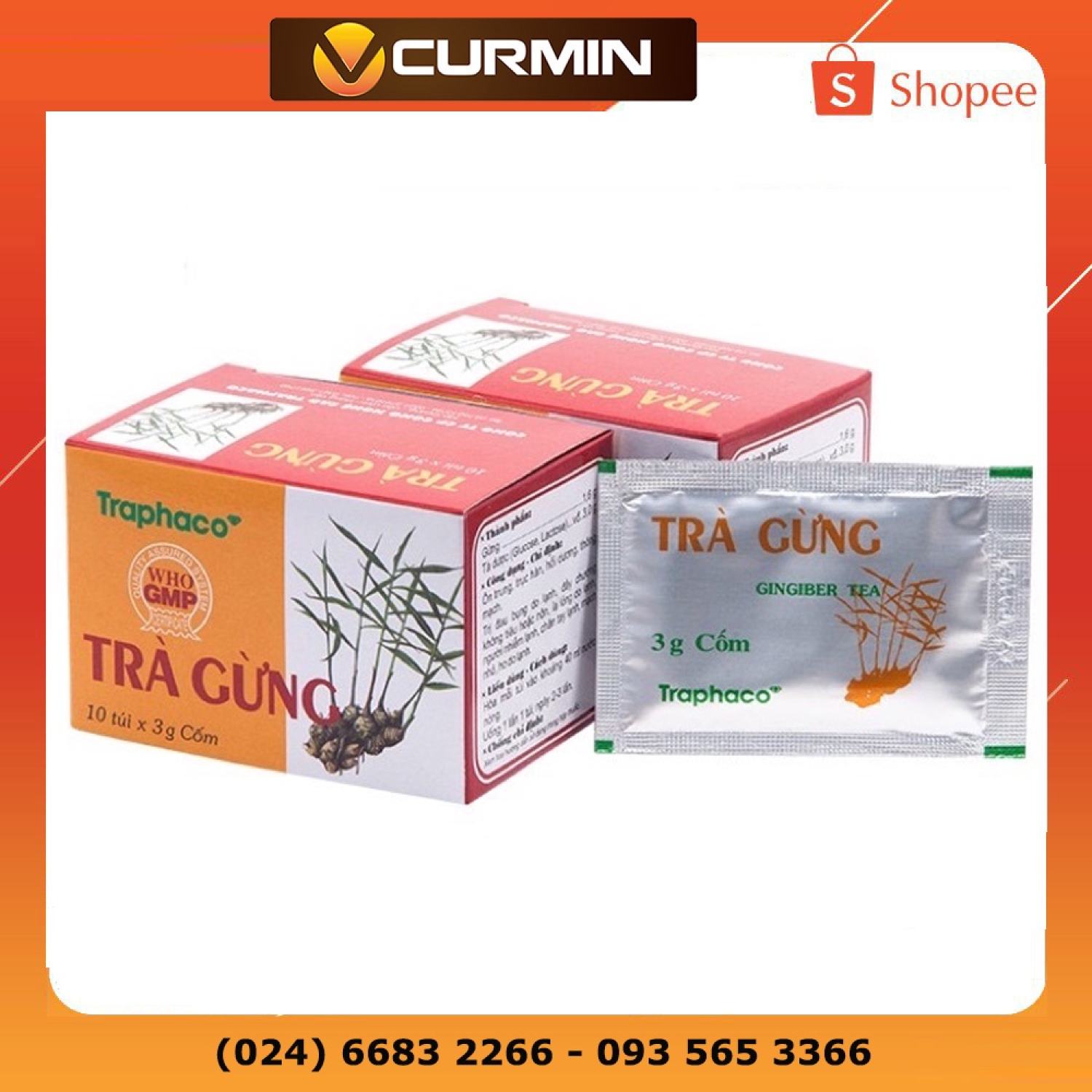 Trà gừng Traphaco 10 túi
