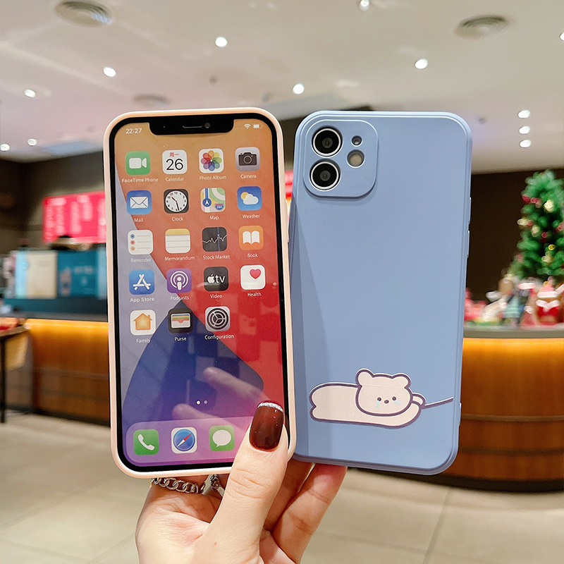 Ốp lưng iPhone Chú Gấu Lười Màu Xanh
