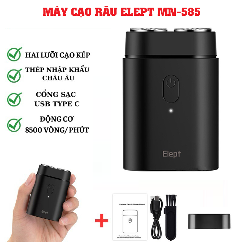 Máy cạo râu mini Chính Hãng Elept MN-585, máy cạo lông, máy cạo lông mini, máy cạo râu điện