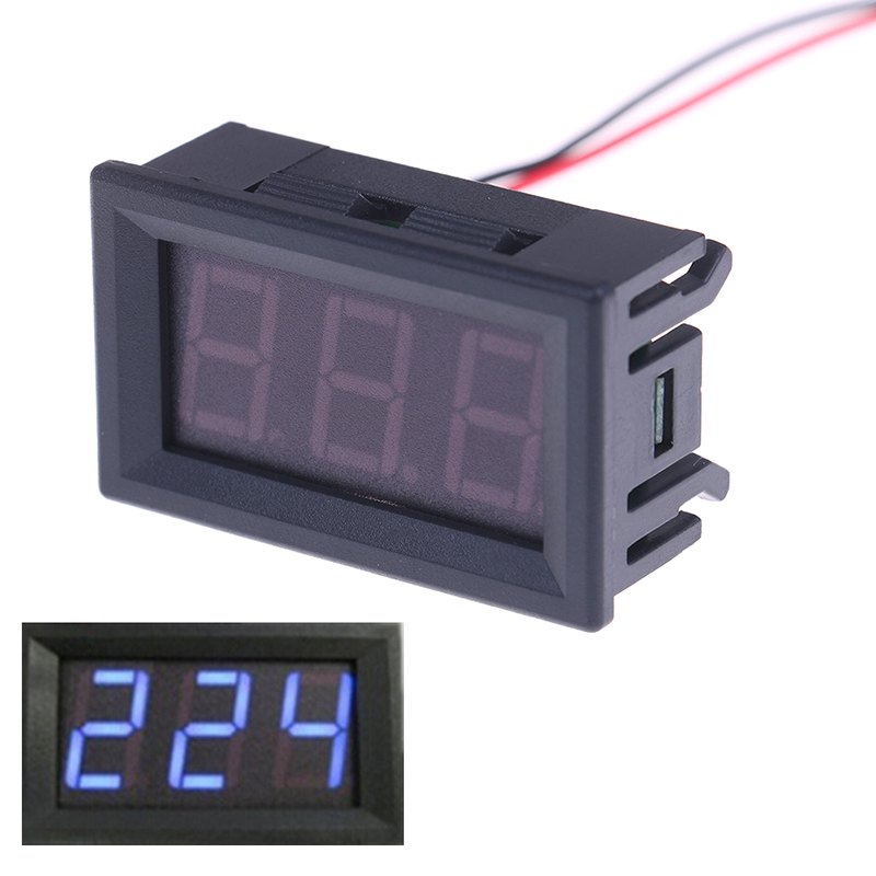 Vôn kế kỹ thuật số AC 70-500V Đồng hồ đo điện áp vôn kế màn hình LED 2 dây