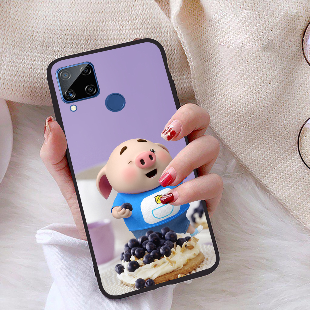 [HCM]Ốp lưng Realme C15 viền dẻo TPU BST Pig Cute
