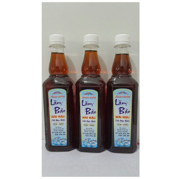 Nước mắm lâm bão cốt đặc biệt nắp trắng chai 500ml độ đạm 50g n/l