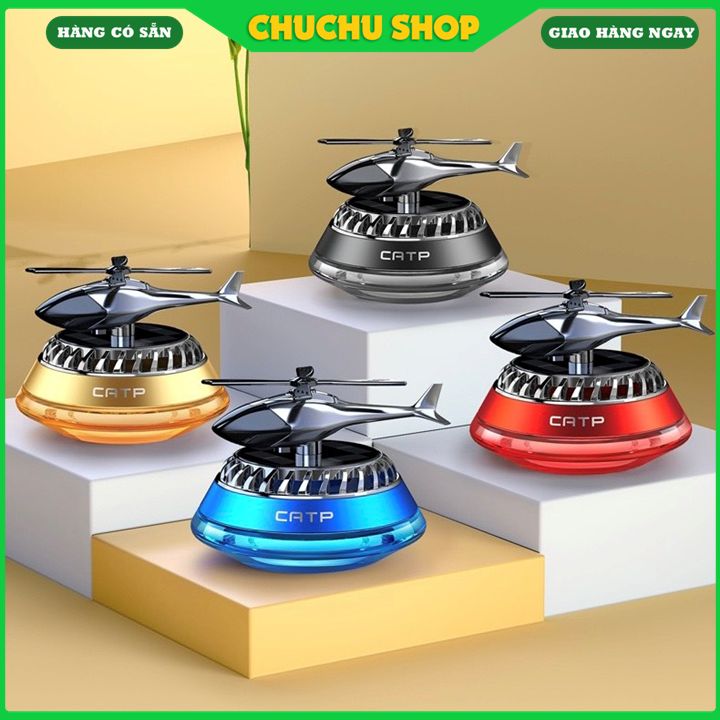 [FREESHIP] HÀNG MỚI VỀ - NƯỚC HOA XE HƠI CATP HÌNH MÁY BAY HIỆN ĐẠI, KHỬ MÙI XE OTO CÁNH QUẠT CHẠY BẰNG NĂNG LƯỢNG MẶT TRỜI - ChuChuShop