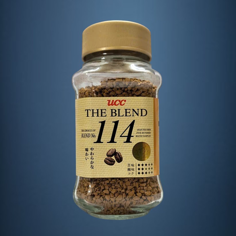 UCC - Lọ 114 thuỷ tinh 70gr - CÀ PHÊ HÒA TAN SẤY LẠNH CAO CẤP / NHẬT BẢN / Coffee The Blend Taste No.114