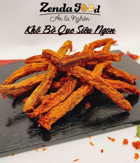 Khô Bò Que ZENDAFOOD, ăn vặt siêu ngon túi 250g