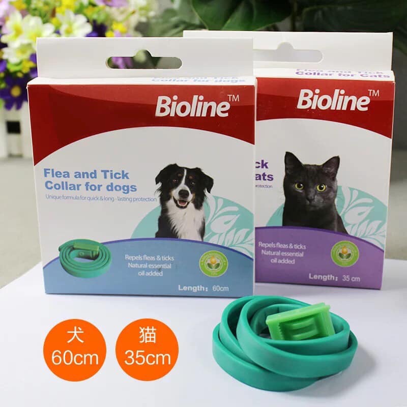 Vòng Cổ Ngăn Ngừa và Ve Rận Bọ Chét Cho CHÓ Mèo THÚ CƯNG Bioline