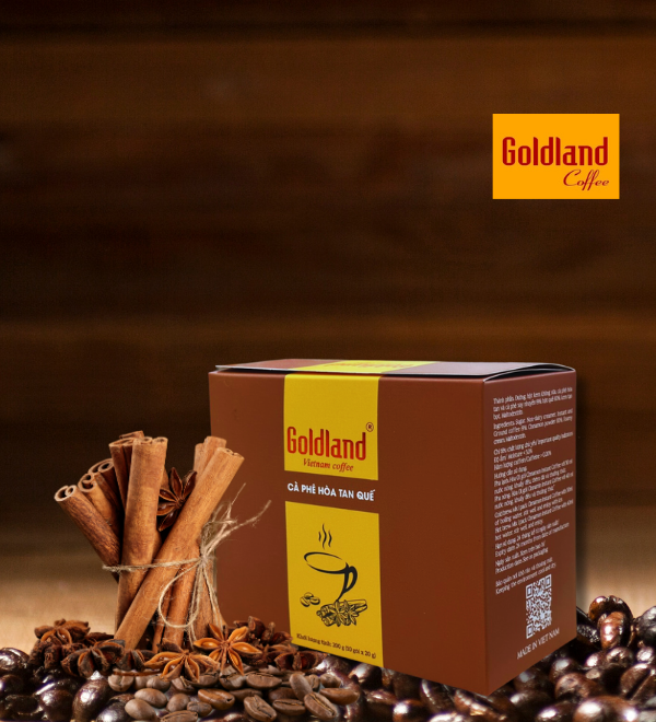 Goldland Cinnamon Instant Coffee Packaging 200g 10g X 20g Song Nguyen