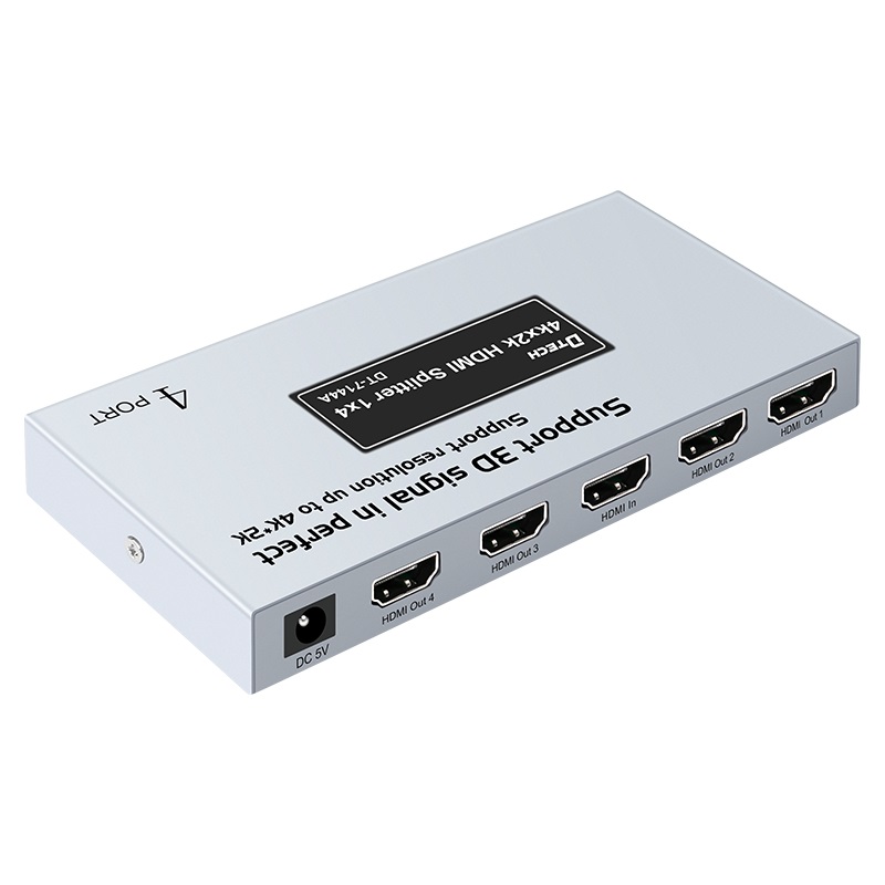 Bộ chia màn hình HDMI 1 ra 4 dtech 2020 dt7144a full hd hỗ trợ 4k*2k chính hãng dtech cam kết hàng đúng mô tả chất lượng đảm bảo an toàn đến sức khỏe người sử dụng