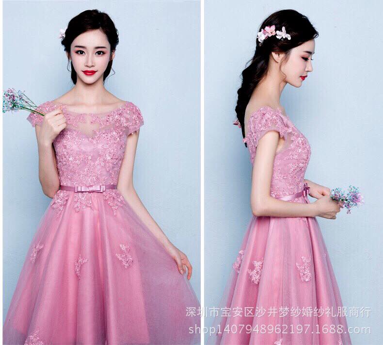 HOT Đầm xoè tay con đính nơ eo ren hoa dễ thương