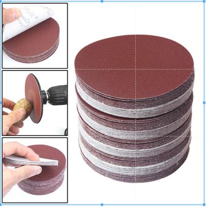 5 tờ giấy nhám đĩa tròn 6 inches 150mm đủ số p60 - p3000