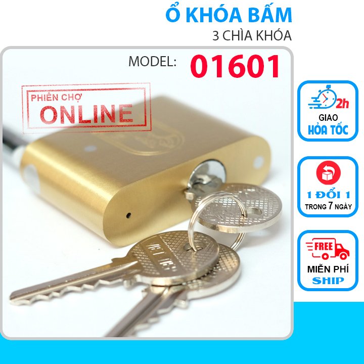 [HCM]Ổ KHÓA ĐỒNG BẤM VIỆT TIỆP 01601-6CM