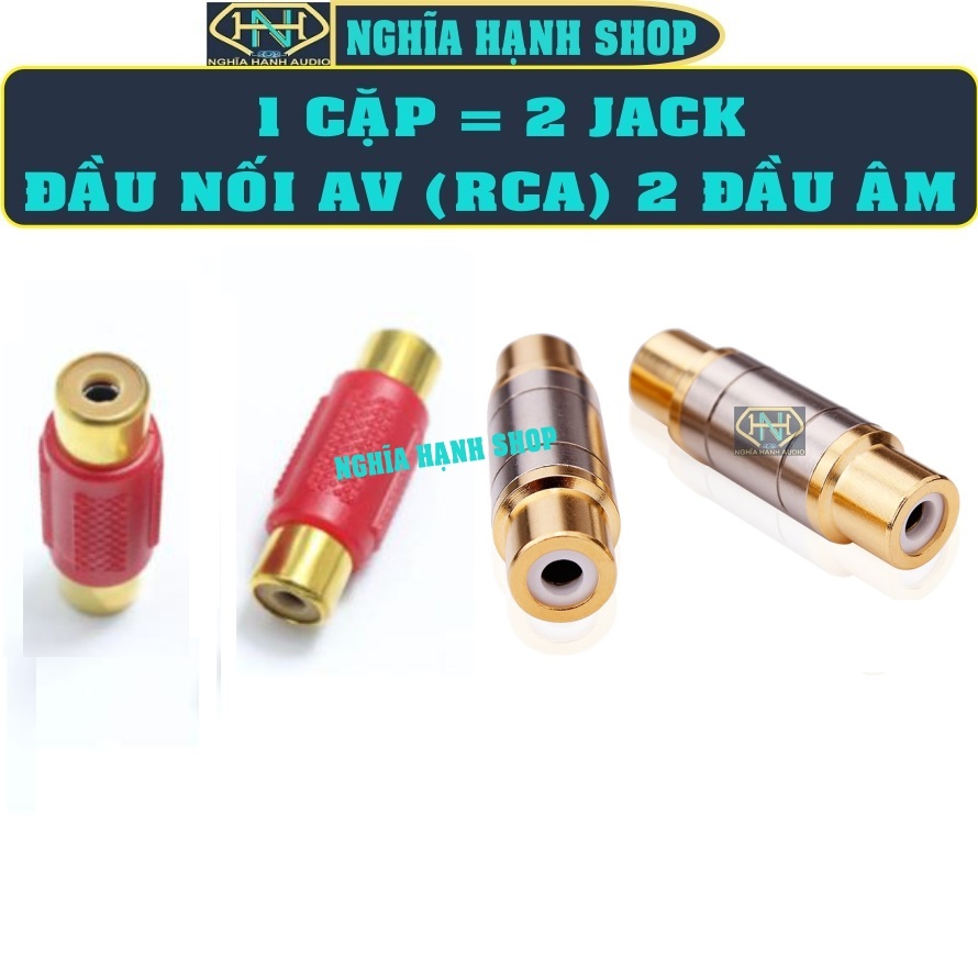 Jack nối av hoa sen rca 2 đầu âm - đầu nối jack av - đầu nối av hoa sen rca