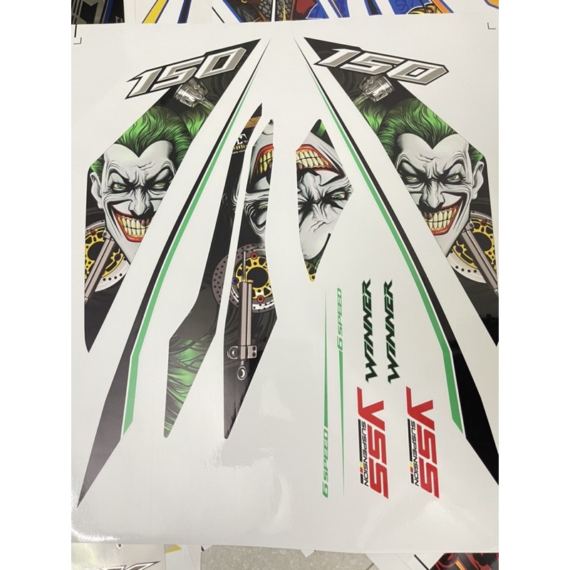 Tem rời winner V1 xe trắng - mẫu Joker