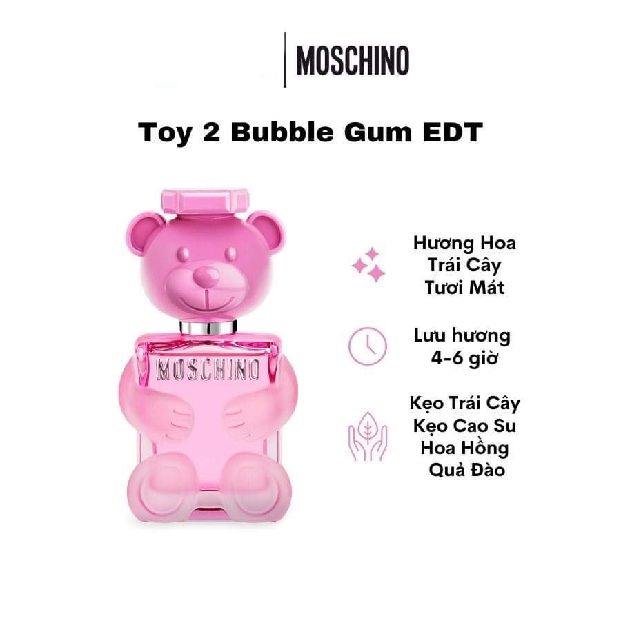 Nước hoa nữ thơm lâu moschino toy 2 bubble gum edt 10ml mẫu mới 2021 dạng mẫu thử