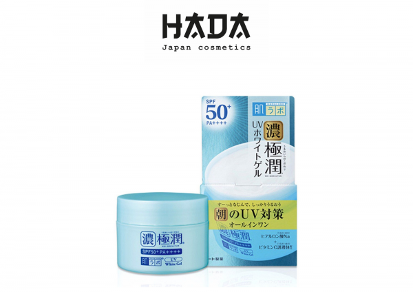 Kem dưỡng ẩm chống nắng ban ngày Hada Labo Koi-Gokujyun UV White Gel SPF50+ PA++++ 90g - HADA BEAUTY