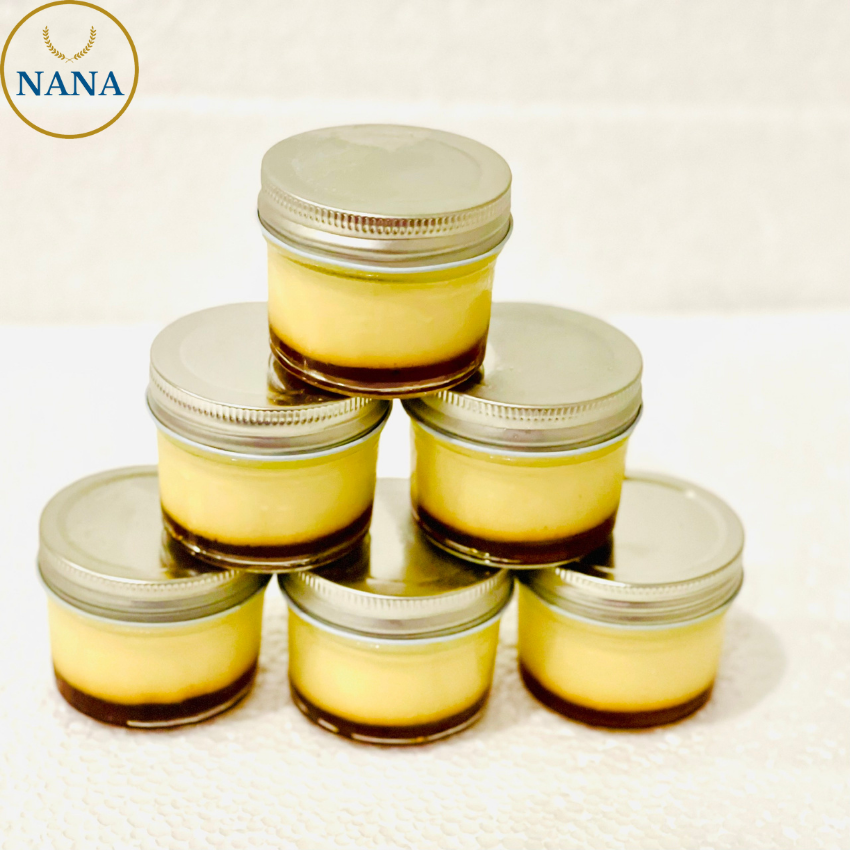 Trọn bộ 6 hũ thũy tinh 100ml chịu nhiệt thích hợp làm bánh plan TẶNG kèm nắp nhôm chống tràn NA-Q47