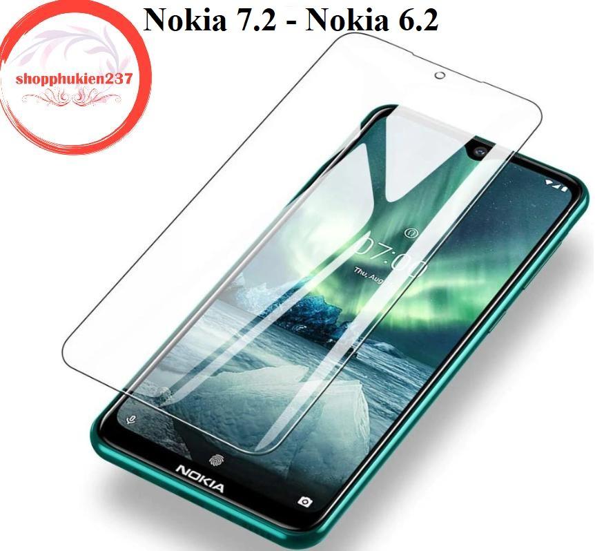 [HCM]Kính Cường Lực 9H Nokia 7.2  Nokia 6.2 Kính Không Full Màn Trong Suốt Cao Cấp