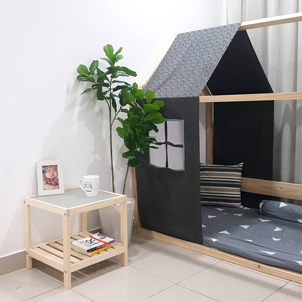 Kệ đầu giường Rect 2 tầng mặt kính
