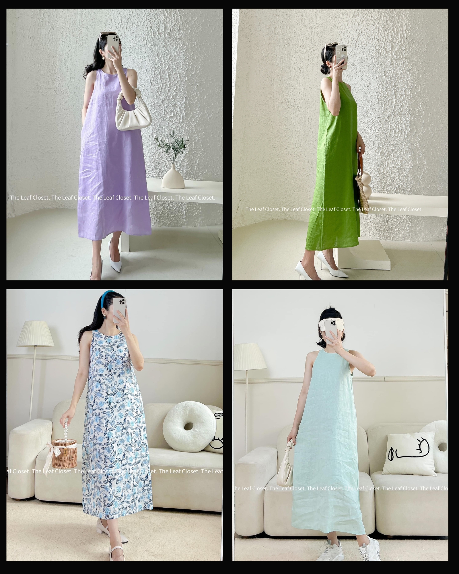 Đầm suông linen phiên bản giới hạn - Đầm thiết kế cao cấp The Leaf Closet - Váy linen suông dạo phố