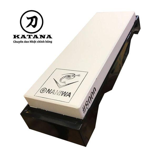 Đá mài dao tinh Naniwa độ mịn #8000 (có đế) (185x65x15)