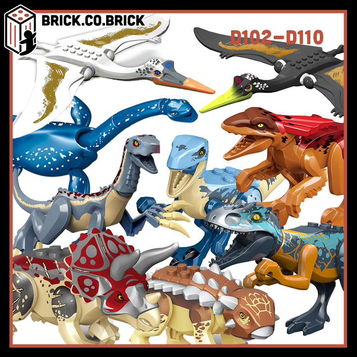 Lắp ráp Nhân vật Khủng Long Đồ chơi Tiền sử Jurassic World Dominion Lãnh Địa mới D102 D110