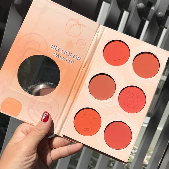 [HCM]Bảng 6 ô má hồng Kiss Beauty Phấn má Kiss Beauty 6 ô Má hồng Kiss Beauty Sweet Love Blusher Palette siêu xinh