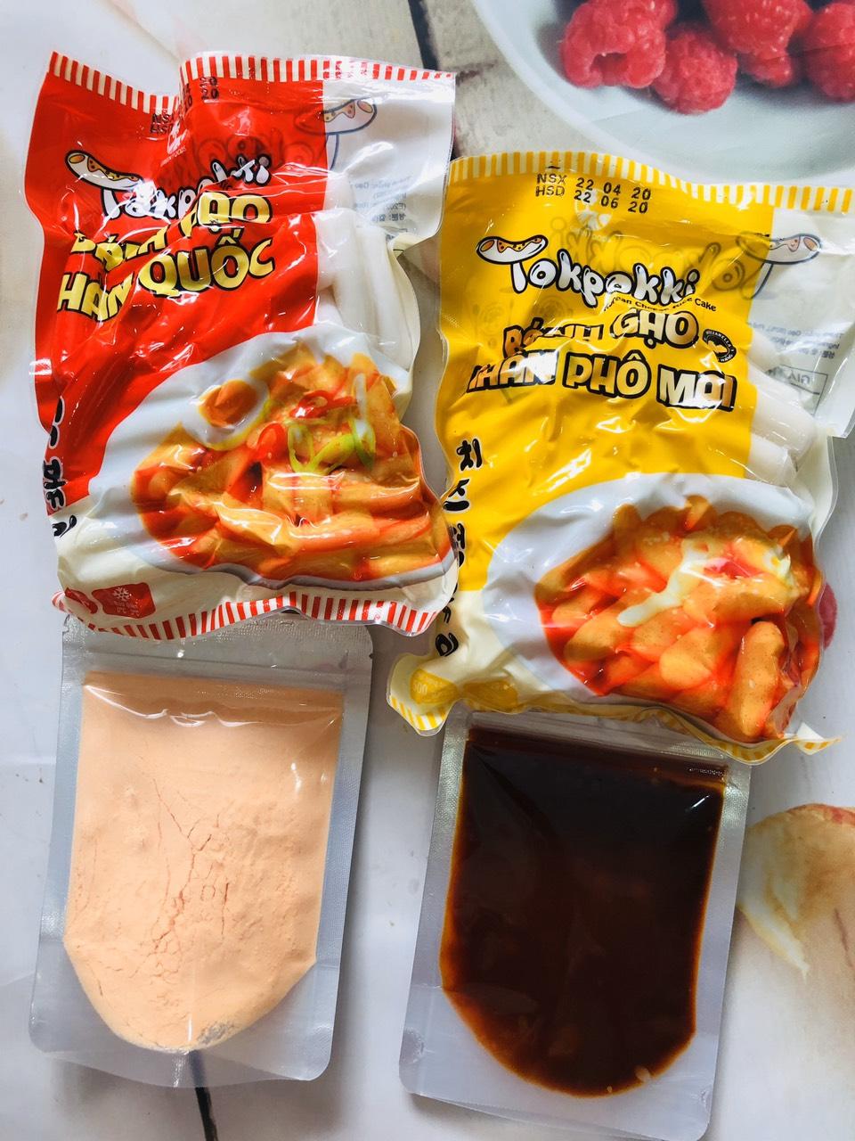 Combo bánh gạo tokbokki +bánh gạo nhân phô mai +100g bột phô mai+200g sốt_Doanvatgiasi