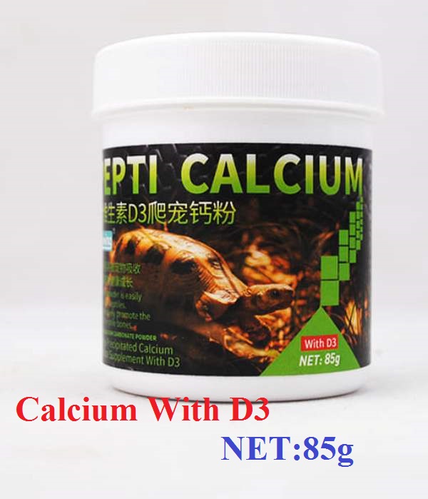 Sản phầm canxi cho bò sát dòng phơi nắng vs ko phơi nắng 85g/Hủ