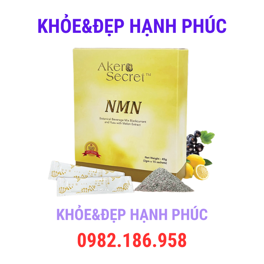 NMN Akero secret Thực phẩm bảo vệ sức khỏe – 15 gói/hộp – 3gr/gói