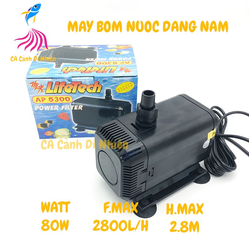 Máy bơm nước hồ cá 80w 2800 lít/h lifetech ap 5300