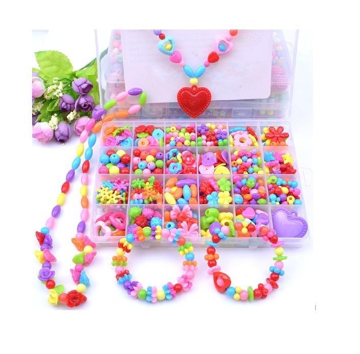 Bộ Xâu Vòng Hạt Cườm Xinh Xắn Sắc Màu XV02