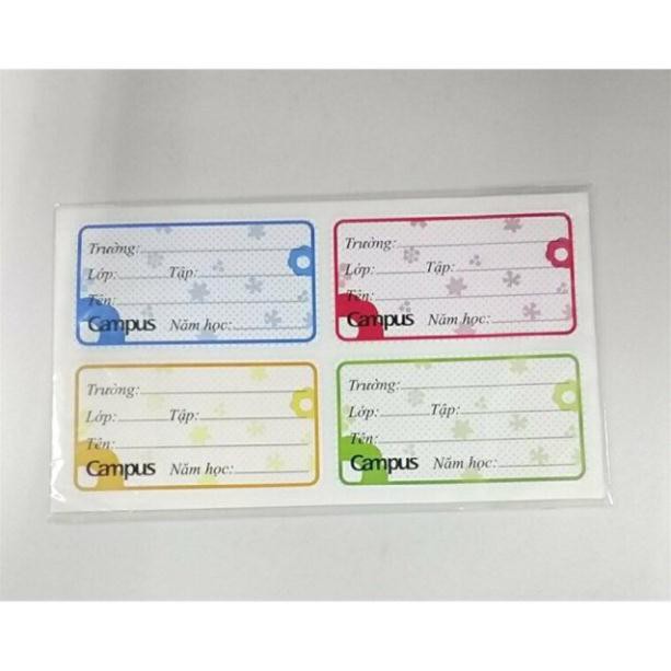 20 nhãn vở campus mới giá 6k