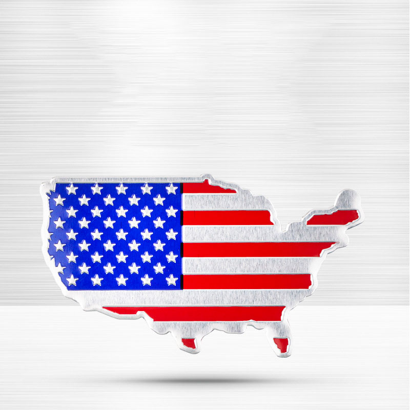 Tem dán xe máy - ô tô  lá cờ logo VN - MỸ -ĐỨC  chất liệu bằng kim loại nhôm độc đáo bền đẹp