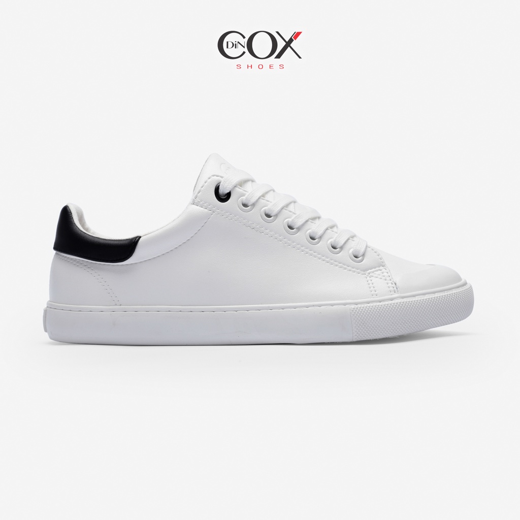 Giày Sneaker Da Nam DINCOX C13 Cách Điệu Sáng Tạo White Black