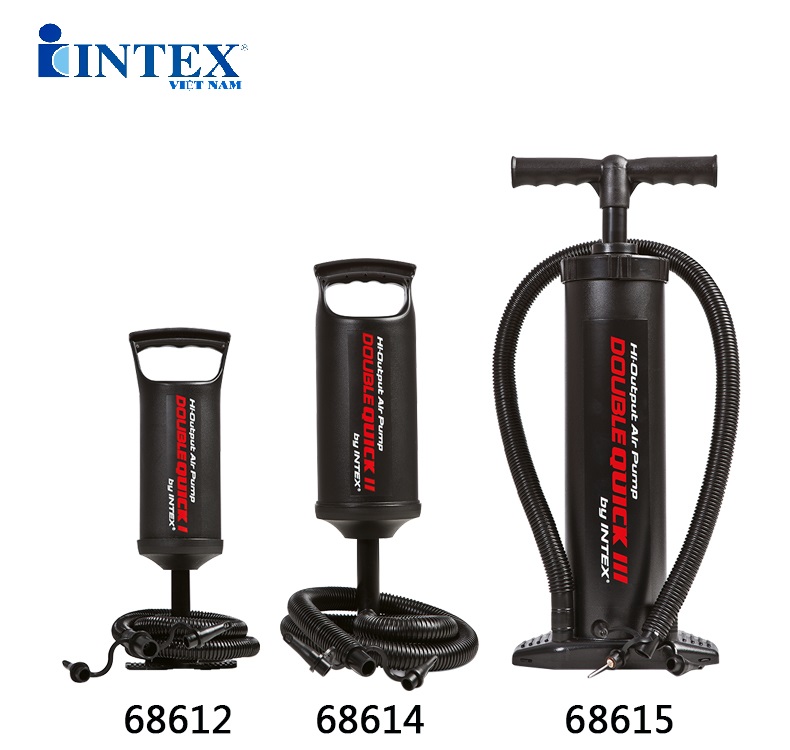 Bơm tay đủ mẫu 1 chiều double quick ll hand pump- bơm tay intex chính hãng, siêu nhanh intex 68612/68614/68615