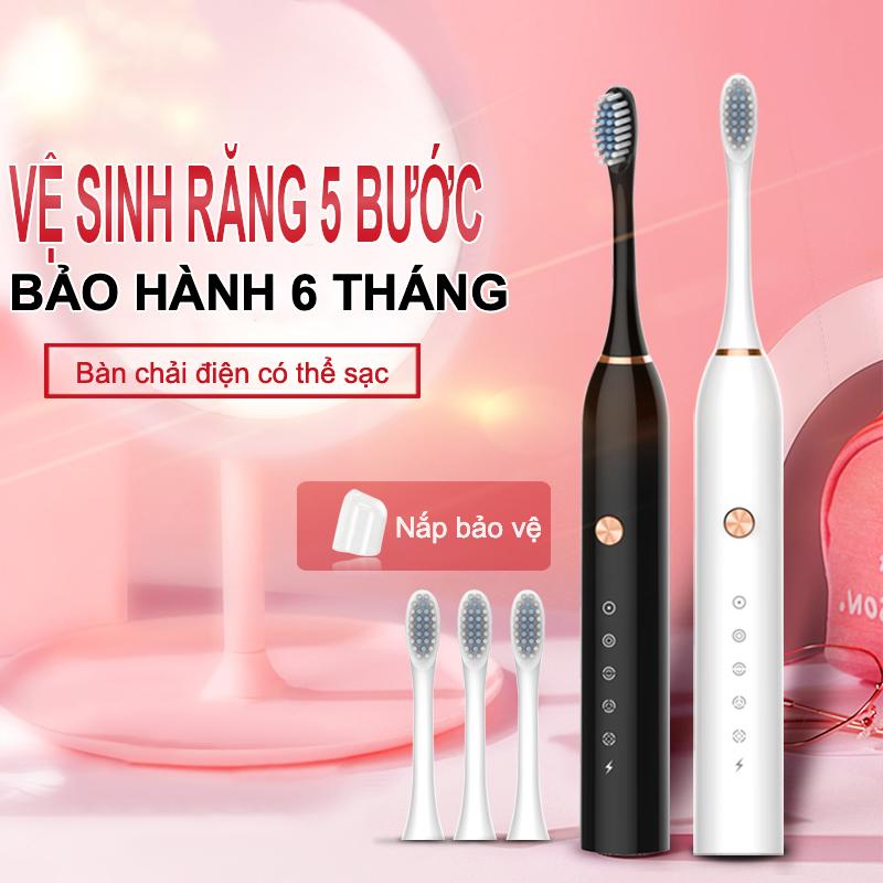 [Mẫu 2021] Bàn Chải Đánh Răng Điện Chính Hãng ORIGINAL SONIC X3 – Tặng 04 đầu bàn chải