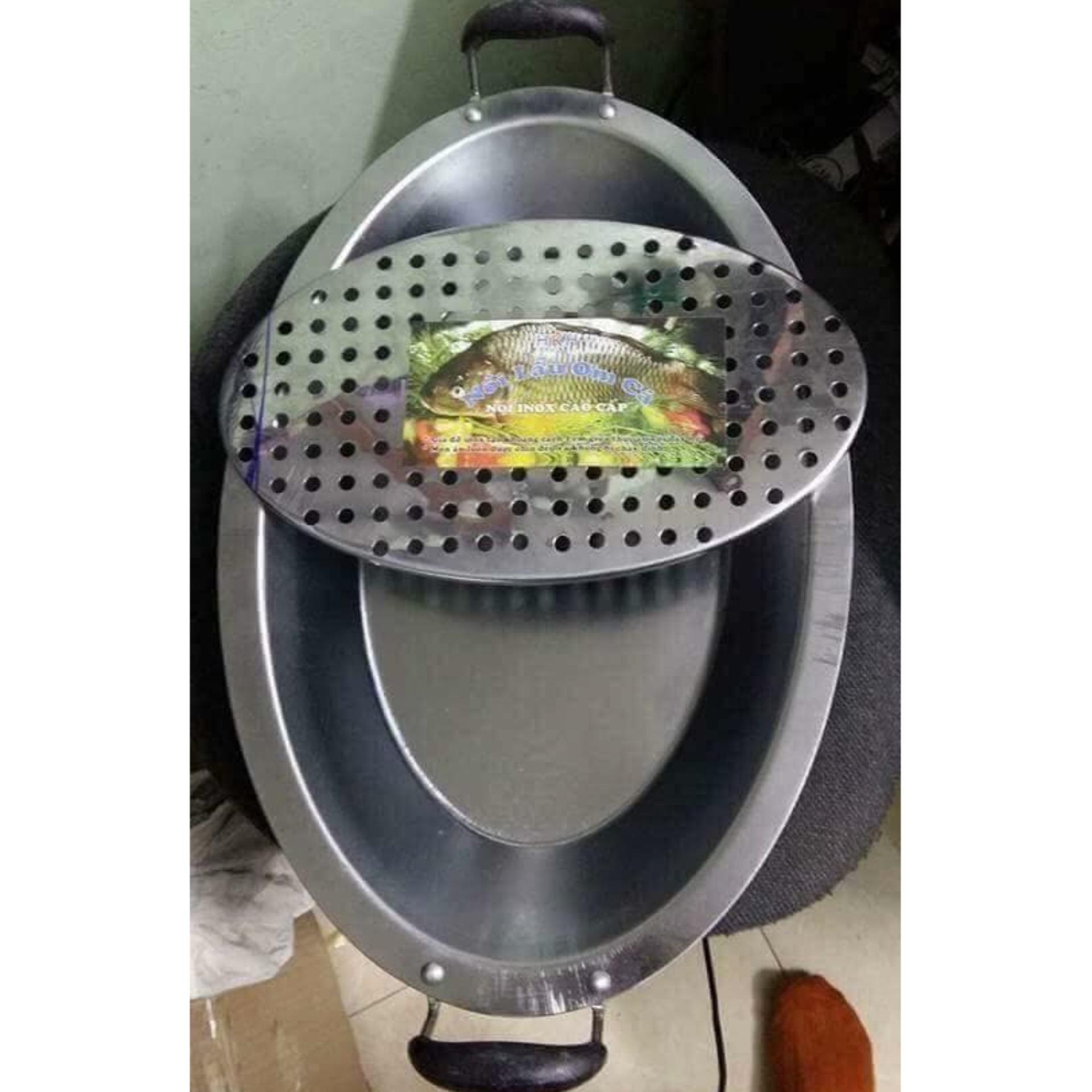 Khay cá chép om dưa inox cao cấp