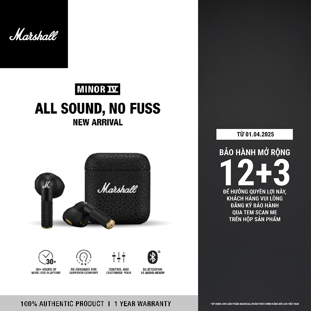 Tai Nghe Marshall Bluetooth Truewireless MINOR IV