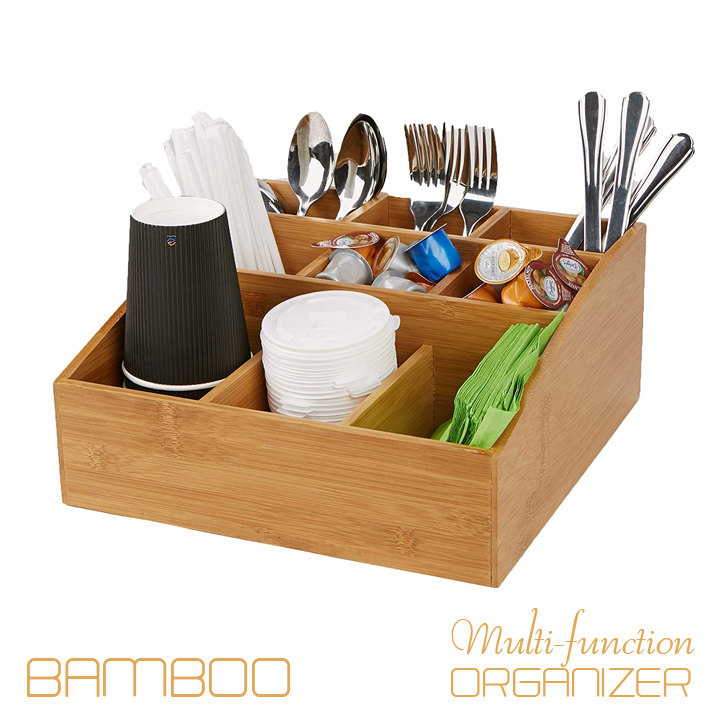 Khay gỗ tre đựng thìa dĩa muỗng đũa đa năng chia ngăn _ AUSTIN-09
