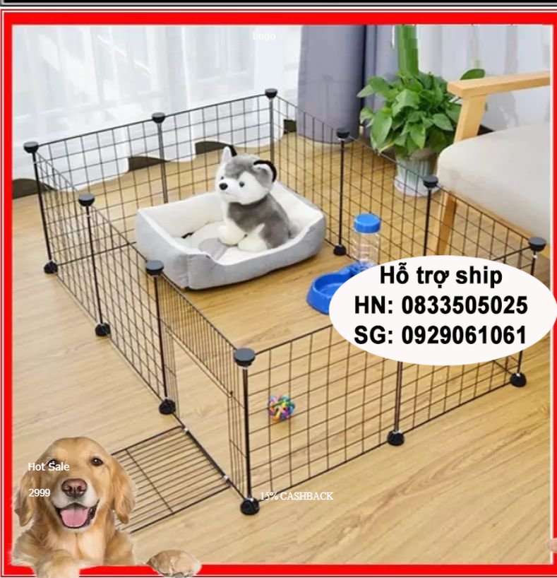 Bộ chuồng quây từ Miếng lưới lắp ghép đa năng doremiu dùng ghép chuồng chó ghép tủ kệ lắp ghép quây thú cưng