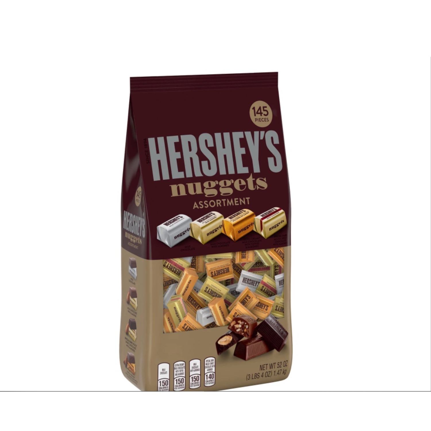 Kẹo socola hershey's nuggets 145 viên -kiss-1,58kg